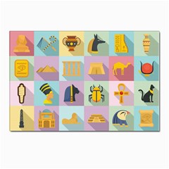 Egypt-icons-set-flat-style Postcard 4 x 6  (pkg Of 10) by Salman4z