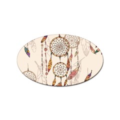 Coloured-dreamcatcher-background Sticker Oval (100 Pack) by Salman4z