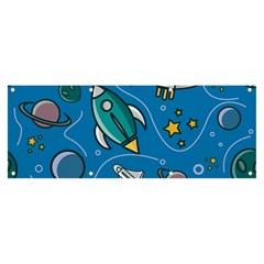 About-space-seamless-pattern Banner And Sign 8  X 3  by Salman4z