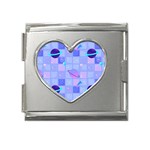 Seamless-pattern-pastel-galaxy-future Mega Link Heart Italian Charm (18mm) Front