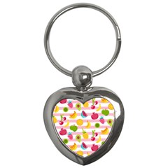 Tropical-fruits-berries-seamless-pattern Key Chain (heart) by Salman4z