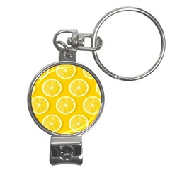 Lemon-fruits-slice-seamless-pattern Nail Clippers Key Chain by Salman4z