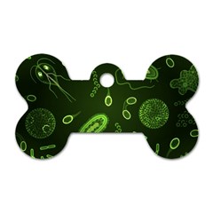 Bacteria-virus-seamless-pattern-inversion Dog Tag Bone (one Side) by Salman4z