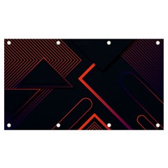 Gradient-geometric-shapes-dark-background-design Banner And Sign 7  X 4  by Salman4z