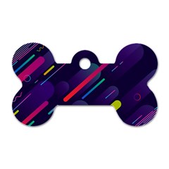 Colorful-abstract-background Dog Tag Bone (one Side) by Salman4z