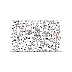 Big-collection-with-hand-drawn-objects-valentines-day Sticker (rectangular) by Salman4z