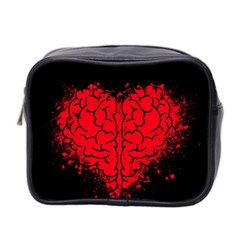 Heart Brain Mind Psychology Doubt Mini Toiletries Bag (two Sides) by pakminggu