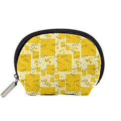 Party Confetti Yellow Squares Accessory Pouch (small) by pakminggu