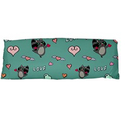 Raccoon Texture Seamless Scrapbooking Hearts Body Pillow Case (dakimakura) by pakminggu