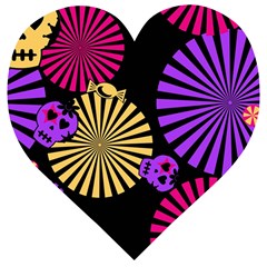 Seamless Halloween Day Of The Dead Wooden Puzzle Heart by danenraven