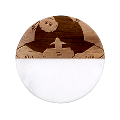 Comic-characters-grandfather Classic Marble Wood Coaster (round)  by 99art