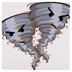Tornado-twister-angry-comic Uv Print Square Tile Coaster  by 99art