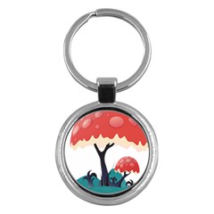 Tree-art-trunk-artwork-cartoon Key Chain (round) by 99art