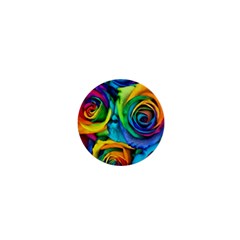 Colorful Roses Bouquet Rainbow 1  Mini Magnets by B30l