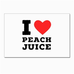 I Love Peach Juice Postcard 4 x 6  (pkg Of 10) by ilovewhateva
