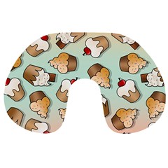 Cupcakes Cake Pie Pattern Travel Neck Pillow by Ndabl3x