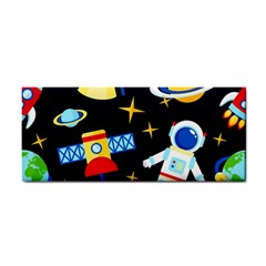 Space Seamless Pattern Hand Towel by Wav3s