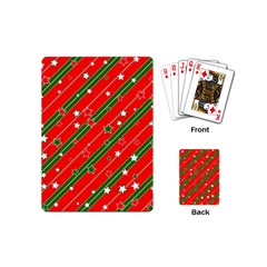 Christmas Paper Star Texture Playing Cards Single Design (mini) by Ndabl3x