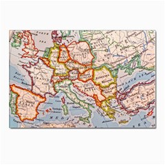 Map Europe Globe Countries States Postcard 4 x 6  (pkg Of 10) by Ndabl3x