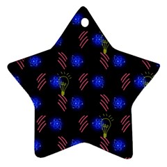 Background Pattern Graphic Star Ornament (two Sides) by Vaneshop