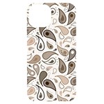 Paisley Pattern Background Graphic iPhone 14 Black UV Print Case Front