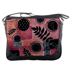 Abstract Pattern Floral Wall Art Messenger Bag by Vaneshop