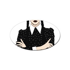 Wednesday Addams Sticker (oval) by Fundigitalart234