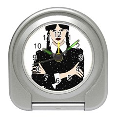 Wednesday Addams Travel Alarm Clock by Fundigitalart234
