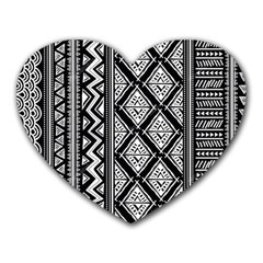 Tribal African Pattern Heart Mousepad by Cowasu