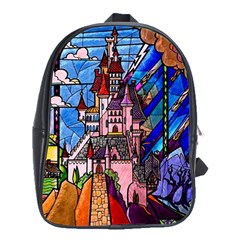 Beauty Stained Glass Castle Building School Bag (xl) by Cowasu