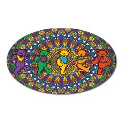 Grateful Dead Pattern Oval Magnet by Cowasu