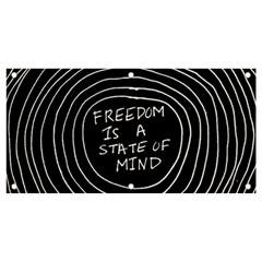 Psychedelic Art Freedom Is A State Of Mind Trippy Quotes Banner And Sign 4  X 2  by Bangk1t