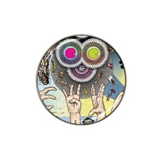 Vintage Trippy Aesthetic Psychedelic 70s Aesthetic Hat Clip Ball Marker (4 Pack) by Bangk1t