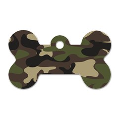 Texture Military Camouflage Repeats Seamless Army Green Hunting Dog Tag Bone (one Side) by Cowasu