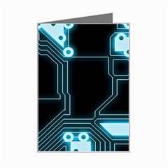 A Completely Seamless Background Design Circuitry Mini Greeting Card by Amaryn4rt