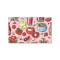 Tomato-seamless-pattern-juicy-tomatoes-food-sauce-ketchup-soup-paste-with-fresh-red-vegetables Sticker (rectangular) by uniart180623