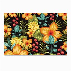 Fabulous-colorful-floral-seamless Postcard 4 x 6  (pkg Of 10) by uniart180623