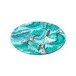 Sea-waves-seamless-pattern Sticker Oval (10 pack) Front