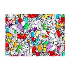 Graffiti-characters-seamless-pattern Crystal Sticker (a4) by uniart180623