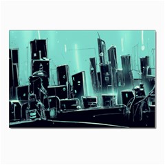Buildings City Urban Destruction Background Postcard 4 x 6  (pkg Of 10) by uniart180623