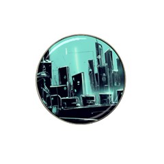 Buildings City Urban Destruction Background Hat Clip Ball Marker by uniart180623