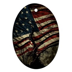 Flag Usa American Flag Ornament (oval) by uniart180623