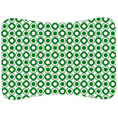 Mazipoodles Green White Donuts Polka Dot  Velour Seat Head Rest Cushion by Mazipoodles