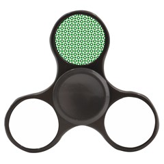 Mazipoodles Green White Donuts Polka Dot  Finger Spinner by Mazipoodles