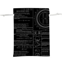Black Background With Text Overlay Mathematics Trigonometry Lightweight Drawstring Pouch (xl) by uniart180623