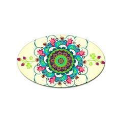 Mandala Flowers Abstract Butterflies Floral Pattern Summer Sticker Oval (10 Pack) by uniart180623