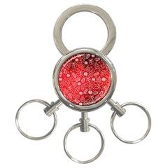 Christmas Pattern Red 3-ring Key Chain by uniart180623