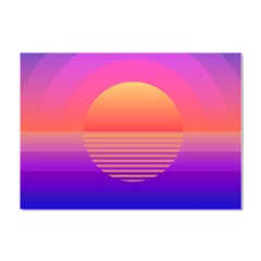 Sunset Summer Time Crystal Sticker (a4) by uniart180623