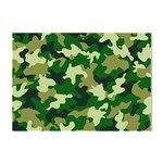 Green Military Background Camouflage Crystal Sticker (A4) Front
