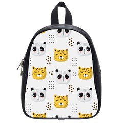 Seamless Pattern Cute Animals School Bag (small) by Simbadda